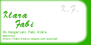 klara fabi business card
